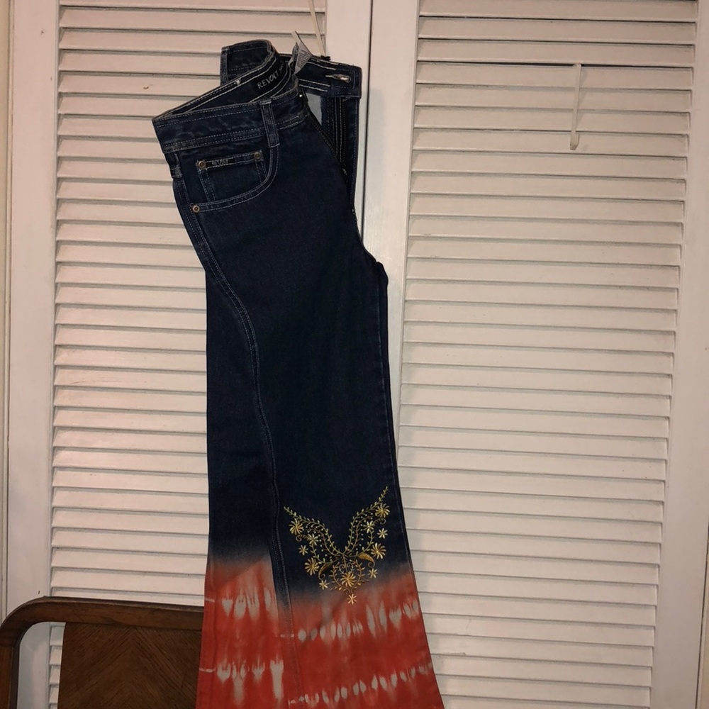 Jeans with beautiful butterfly ombré